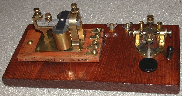 Telegraph key and sounder
