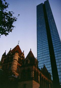 Church & modern skyscraper