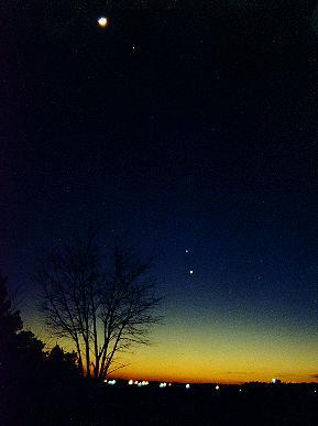 Moon, Saturn, Jupiter, Venus, Feb 20, 1999