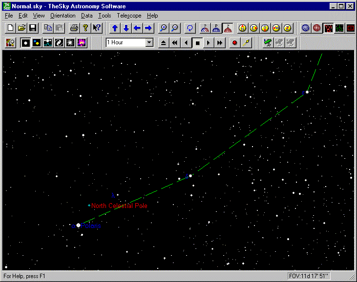 North Celestial Pole chart