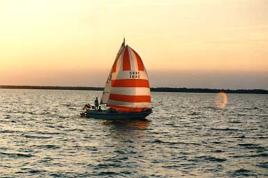 Sailboat on the way to New York