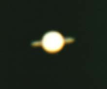 Saturn with thin rings
