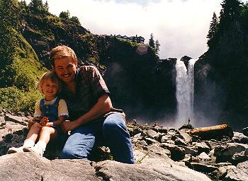 Victoria and I at the base of Snoqualmie Falls